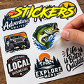 Bubble Cut Stickers - White Background